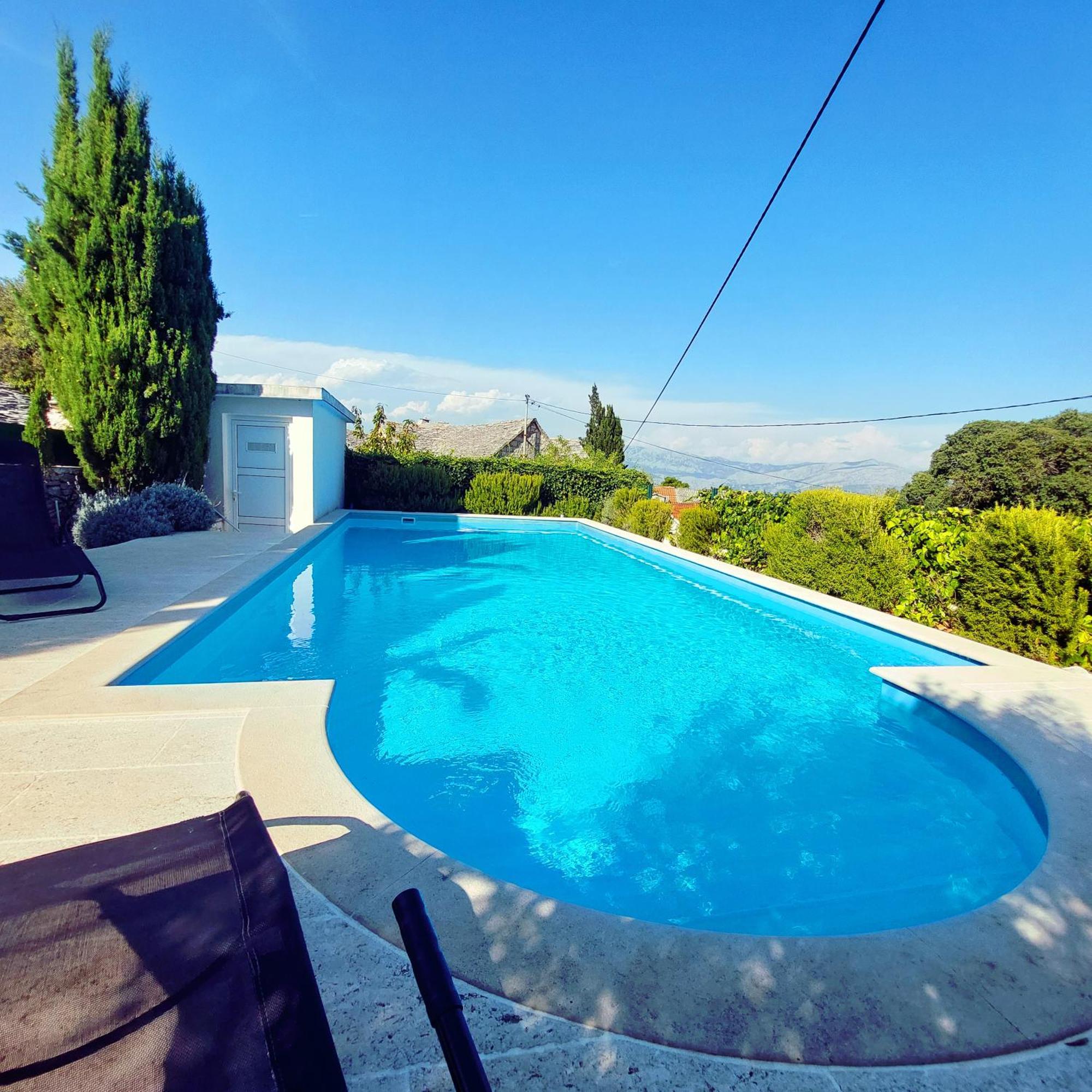 Charming Villa Nika With The Pool San Pietro di Brazza Esterno foto