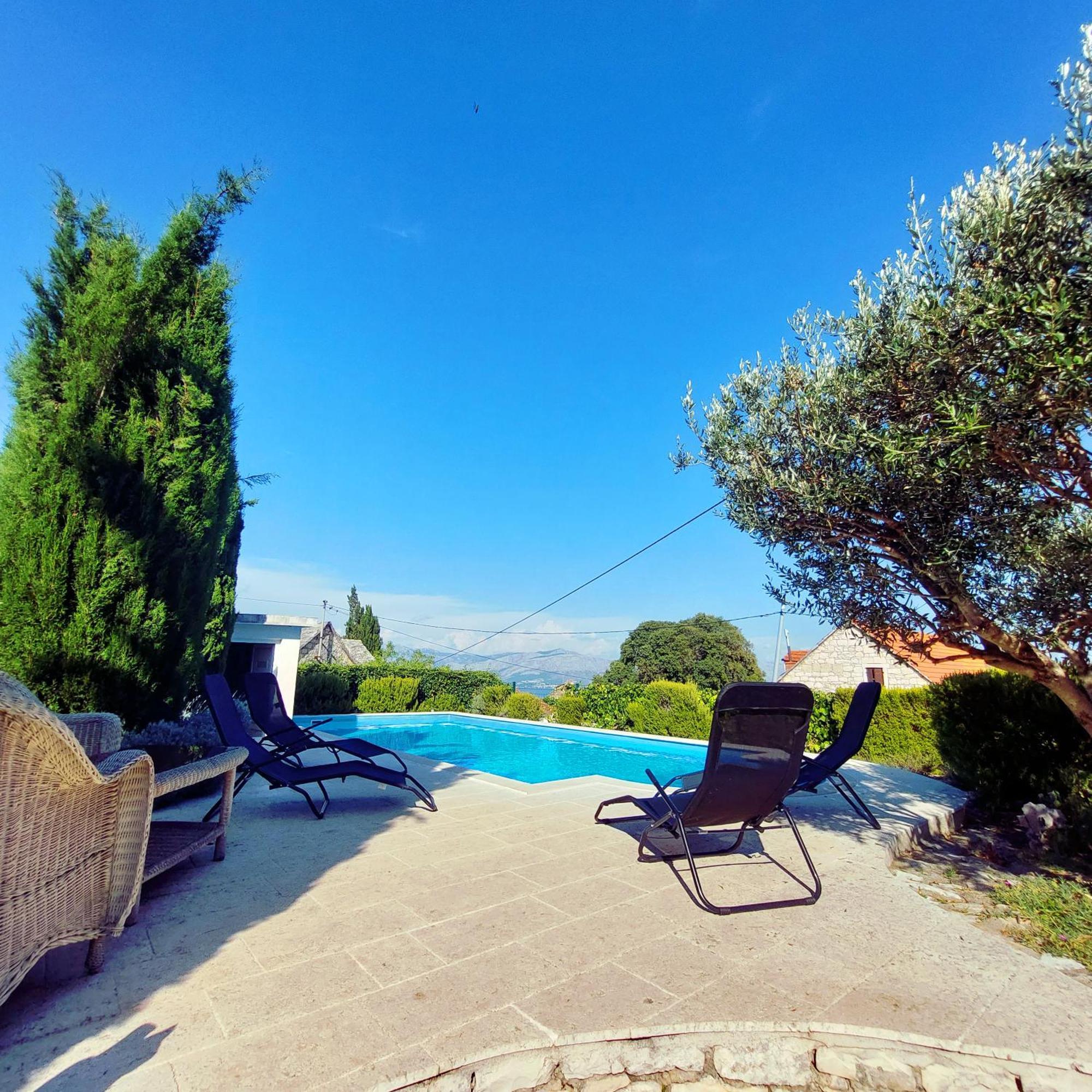 Charming Villa Nika With The Pool San Pietro di Brazza Esterno foto
